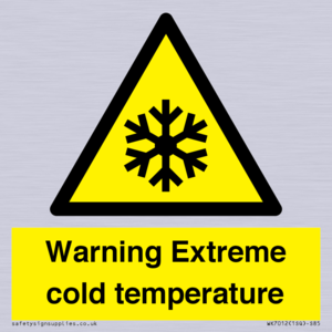 Warning Extreme cold temperature